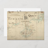 本物の1690年海賊地図 招待状 (正面/裏面)