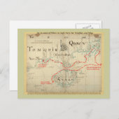 本物の1690海賊マップ（装飾あり） ポストカード (正面/裏面)