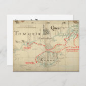 本物の1690海賊マップ（装飾あり） 招待状 (正面/裏面)