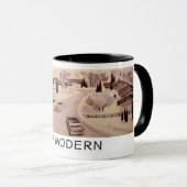 本物の1959現代主義の住宅のマグ マグカップ (正面右)