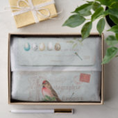 本物の（AIでない）ビクトリア時代の鳥のコラージュ 薄葉紙 (ギフト)