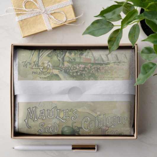 本物の（AIではない）シードカタログはピンクの花をカバー 薄葉紙 (ギフト)