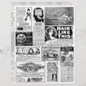 本物の(AIではない)ヴィンテージパック新聞の広告 (正面/裏面)