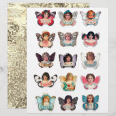 本物の（AIではない）ヴィンテージビクトリアン時代の妖精 (正面/裏面)