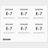 本物のE-7ジョークのシール スクエアシール (シート)