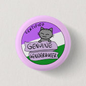本物のGenderqueer 缶バッジ (正面)