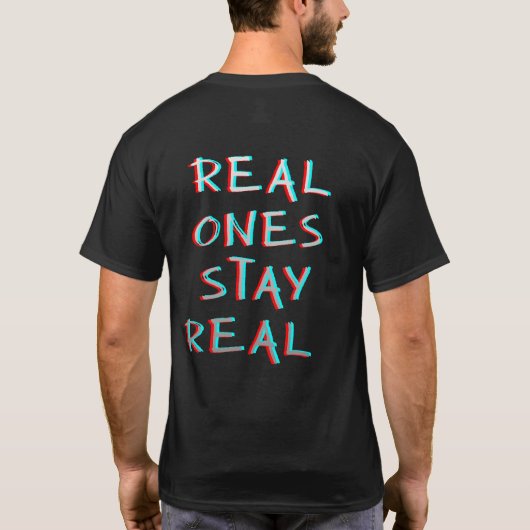 本物は本物 Minimalist Typography Tシャツ (裏面)