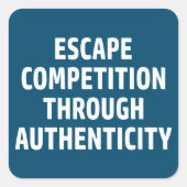 本物を通じて競争から逃れる スクエアシール (正面)