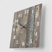 本物素朴の見た目の木材に関するいかり スクエア壁時計 (傾斜)