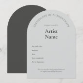 本物証明書アートテンプレート アーチ型 招待状 (正面/裏面)