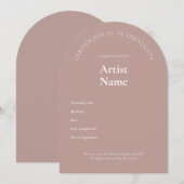 本物証明書アートテンプレート アーチ型 招待状 (正面/裏面)