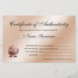 本物証明書 アート作品