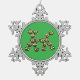 本物 チャン ビール キャップ 犬 スノーフレークピューターオーナメント