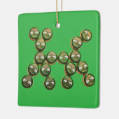 本物 チャン ビール キャップ 犬 セラミックオーナメント (左)