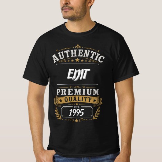 本物 AADEN 高品質 オリジナル 名前入り Tシャツ (正面)