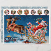 本物（AIではない）のヴィンテージサンタイラスト (正面/裏面)