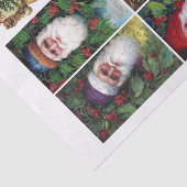 本物（AIではない）のヴィンテージサンタポストカードとスクラップ 薄葉紙 (詳細)