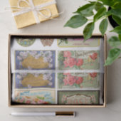 本物（AIではない）のヴィンテージビクトリアン香水ラベル 薄葉紙 (ギフト)