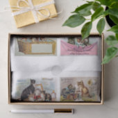 本物（AIではない）のヴィンテージ猫をテーマにしたトレードカード 薄葉紙 (ギフト)