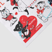 本物（AIではない）のヴィンテージ猫バレンタイン 薄葉紙 (詳細)