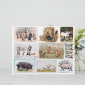 本物（AIではない）のヴィンテージ豚はがき (スタンド正面)