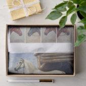 本物（AIではない）のヴィンテージ馬画 薄葉紙 (ギフト)