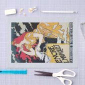 本物（AIではない）アールヌーボー広告ポスター 薄葉紙 (クラフト)