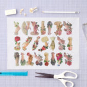 本物（AIではない）ヴィンテージハンドウィムシーエフェメラ 薄葉紙 (クラフト)