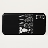 本猫の女性は本の必要性猫を生き延びます Case-Mate iPhoneケース (裏面(横))