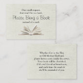 本素朴を持って来る赤ちゃんシャワーインサート エンクロージャーカード (正面/裏面)