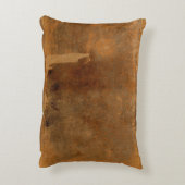 本素朴カバークッション古擦り切れた革 アクセントクッション (裏面(縦))