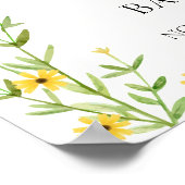 本素朴フローラハリネズミ赤ちゃんシャワーへようこそ ポスター (角)