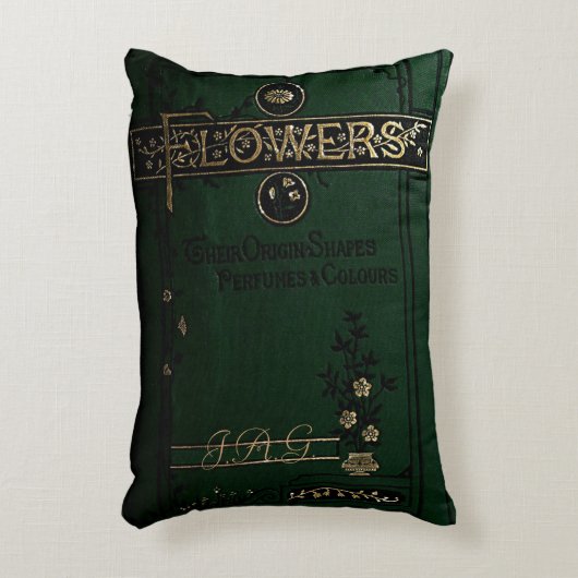 本素朴表紙クッショビクトリアンン花本 アクセントクッション (正面(垂直))