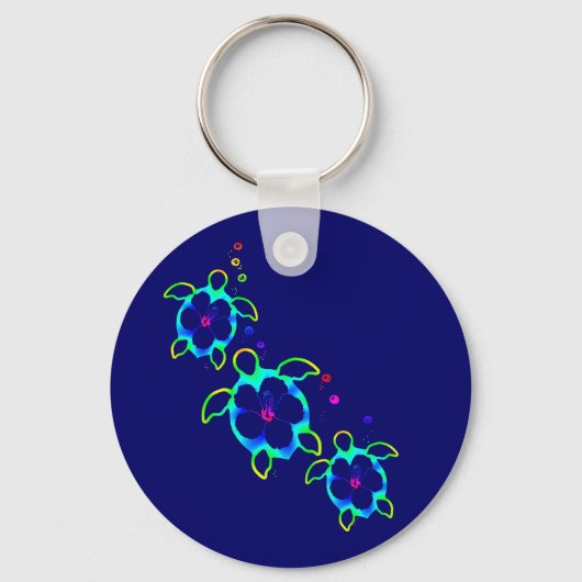 本羽染め3匹 キーホルダー (正面)