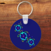 本羽染め3匹 キーホルダー (正面)