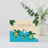 本羽男の赤ちゃんウミガメありがとうボーイズブルー#281 ポストカード (スタンド正面)