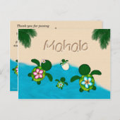 本羽男の赤ちゃんウミガメありがとうボーイズブルー#281 ポストカード (正面/裏面)