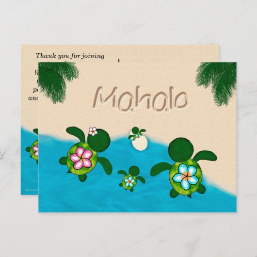 本羽男の赤ちゃんウミガメありがとうボーイズブルー#281 ポストカード (正面/裏面)