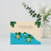 本羽男の赤ちゃんウミガメありがとうボーイズブルー#281 ポストカード (スタンド正面)