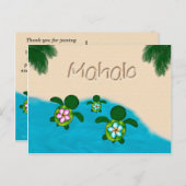 本羽男の赤ちゃんウミガメありがとうボーイズブルー#281 ポストカード (正面/裏面)