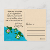 本羽男の赤ちゃんウミガメありがとうボーイズブルー#281 ポストカード (裏面)