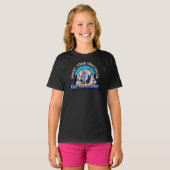 本能を信じて 北極オオカミの冒険アート Tシャツ (正面フル)
