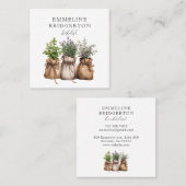 本草学者の自然医学 スクエア名刺 (正面/裏面)