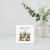 本草学者の自然医学 スクエア名刺 (スタンド正面)