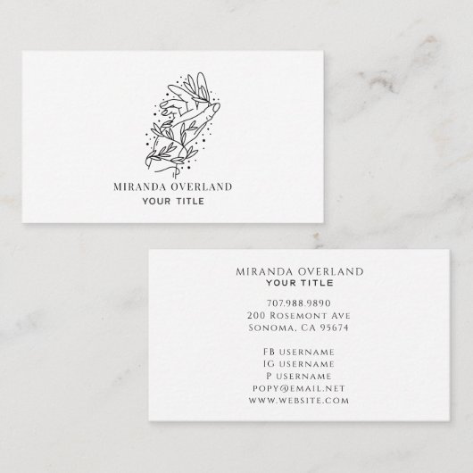 本草学者 名刺 (正面/裏面)