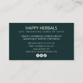 本草学者 名刺 (裏面)