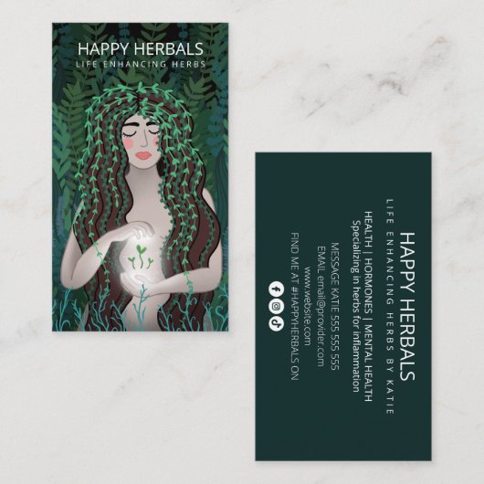 本草学者 名刺 (正面/裏面)