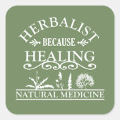 本草類自然医学の種類のハーブ スクエアシール (正面)