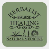 本草類自然医学の種類のハーブ スクエアシール (正面)