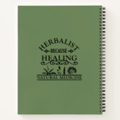 本草類自然医学の種類のハーブ ノートブック (裏面)